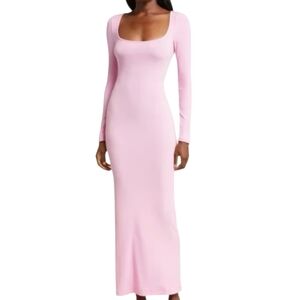 SKIMS Soft Lounge Ribbed Long Sleeve Long Dress